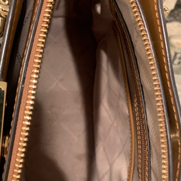 Michael Kors Elegant Brown and Tan Satchel - Picture 8 of 9